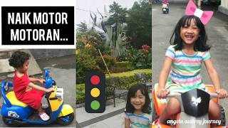 Serunya Angela dan Audrey Naik Motor Motoran..