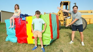 Huge Mystery Box Found on the Farm | Tractors for kids