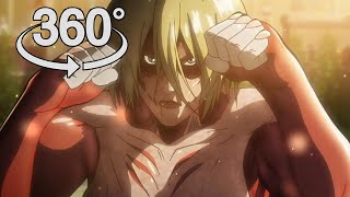 360 Eren Titan vs Female Titan - Epic Battle!