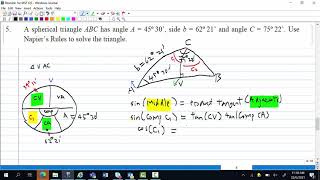 MS7341 Solutions to MST Revision Q5 on Napier's Rule