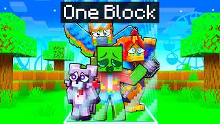 Locked On ONE BLOCK with INDIGO PARK in Minecraft!