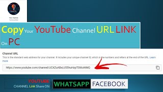 How To Copy YouTube channel link | Copy YouTube Channel Link On Pc | Share YouTube Channel Link