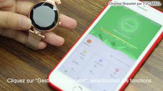 Montre Bluetooth femme ronde Apple / Android