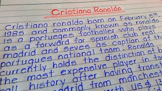 Essay on Cristiano Ronaldo in English || Cristiano Ronaldo short essa || essay writing in english