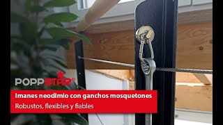 Poppstar – Imanes de neodimio giratorios con gancho mosquetón | 17 kg / 35 kg fuerza magnética