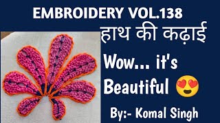 Wow..... It' s Beautiful embroidery pattern/hath ki kadai @letslearnembroidery...9372