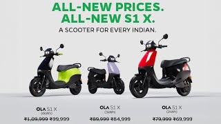 New Ola S1 X Price Rs.69999