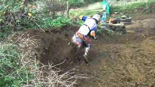 ME railing a berm on a Honda CRF250 2008