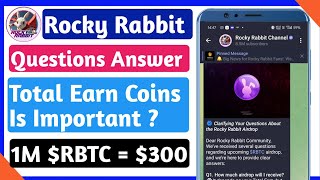 Rocky Rabbit New Update | Rocky Rabbit Airdrop | Rocky Rabbit All Question's Answer | $RBTC Price