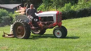 Ford 951 cutting grass with finish mower