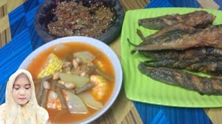 MENU SET PART 4 : SAYUR ASEM,,IKAN LELE GORENG,,SAMBEL TERASI GORENG