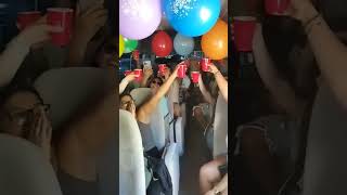 Birthday Transfer in the Party bus in Montego Bay Jamaica