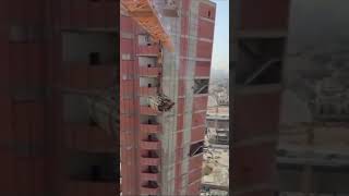 #Bad practice of lifting work #man on material||Very unsafe||Tower crane||viral||shorts#short||trend