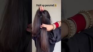 Half up ponytail hairstyle 🌻❤️✨ #hairstyle #ponytail #hairtutorial #shorts