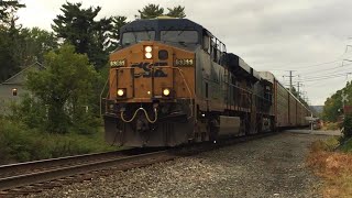 Southbound CSX Manifest Trains on the River Line @ Valley Cottage (10/6/19)