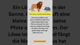 Der Löwe und die kleine Maus: Short Story #learngerman #learngerman #deutsch #learndeutsch