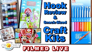 Prym Soft Grip Hook Review & Snack-Sized Craft Kits - Live Stream 💗 July 11, 2024