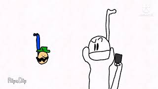 Wolf kick luigi but its otamatone version