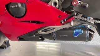 Ducati Panigale V4S with Termignoni Slip On and With DB Killer