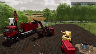 Transporting equipment & milk/loading logs/cutting down trees |The Old Stream Farm |Fs22 |Ps4