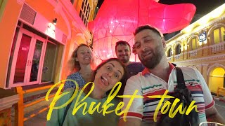 Пхукет таун днём и ночью, арестовали машину / Phuket town day and night