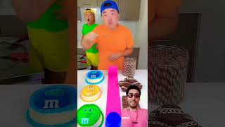 chocolate tood vs colorful cake ice cream challenge #funny #shorts  byethan funny family