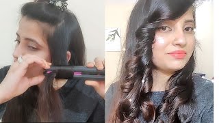 Best 3 curl with Straightener || Simple & Easiest Hair Curl Tutorial for Beginners  || Rubaru