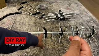 How to assemble and install Five Star Long Range 200 mile HDTV FSA5816 folding outdoor TV antenna