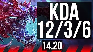 CHO'GATH vs MALPHITE (TOP) | 70% winrate, 12/3/6, Dominating | EUW Diamond | 14.20