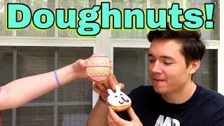 TRYING THE KRISPY KREME SPRING DOUGHNUTS!