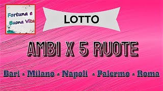 LOTTO   Solo AMBI per 5 Ruote per  il 21 Settembre