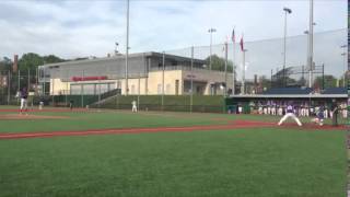 Darius Gilliam '18 with strikeout versus Gonzaga on March 25th