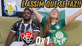 React Reação Vitoria x Palmeiras no barradão #casal #palmeiras #futebol #reaction