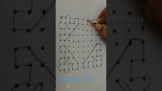 simple rangoli muggulu  with 10 * 10 dots || easy muggulu || chukkala muggulu #muggulu #shorts