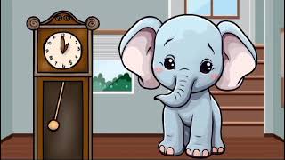 Hickory Dickory Dock Elephant Song | Nursery Rhymes & Kids Songs | Rhyme Time Kids