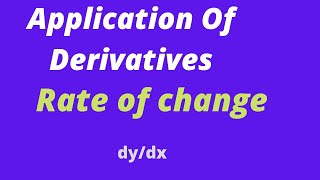 Application of derivatives