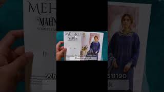 [Recreate] Mehru by Mahnur 3pcs unstitched embroidered summer lawn 2024