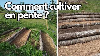 Comment cultiver un Potager sur un Terrain en Pente en Montagne ? Culture en Terrasses avec Rondins