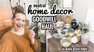 HUGE Goodwill Haul | Thrifted Neutral Farmhouse Style Decor