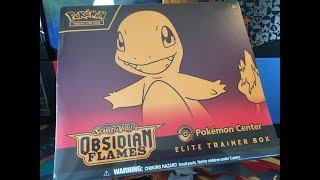 obsidian flames pokemon center elite trainer box opening