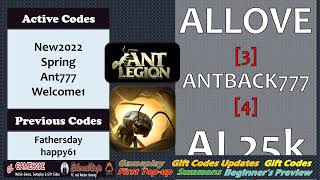 3rd New Gift Code Update Ant Legion