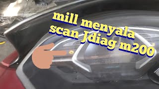 Mill honda pcx menyala scan dengan jdiag m200