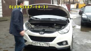 Амортизатор (упор) капота на Hyundai ix35 12-04 (обзор, установка)