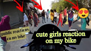 Girls reaction on R15 Air filter sound😱 crazy public reaction on my bike 😂 #shivvishwakarma18