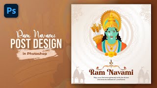 Ram Navami Post Design in Photoshop - Ram Navami Poster Design Tutorial in Photoshop