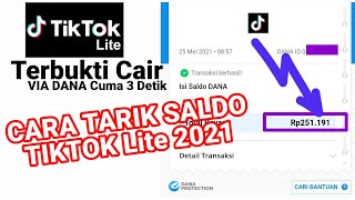 TIKTOK Lite TERBUKTI MEMBAYAR | Cara Mencairkan saldo tiktoklite 2021 VIA Aplikasi DANA