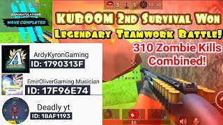 KUBOOM 2nd SURVIVAL WON - ArdyKyronYT, Deadℓy, and EmirOliverYT | 310 Zombie Kills - Legendary Match