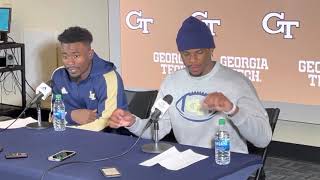 Ace Eley and Tre Swilling postgame press conference after Georgia Tech’s season ending loss