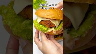 Chicken Zinger Burger Recipe 🍔 #shorts #zingerburger #trendingshorts #recipe #viralvideo #burger