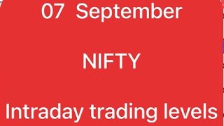 Nifty prediction for tomorrow | 07 September nifty prediction video for tomorrow #nifty #stockmarket